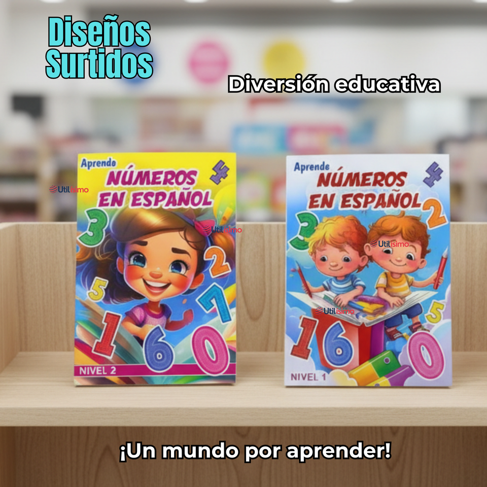 Pack 2 Libros De Aprendizaje Números En Español Educativo Diseños Surtidos