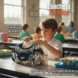 Mochila Escolar Kit Con Estuche y Lonchera 43cm Tela Oxford Niño