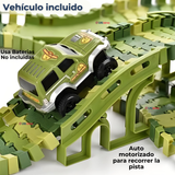 Pista Carreras de Auto Juguete Flexible Dinosaurio 120 Piezas