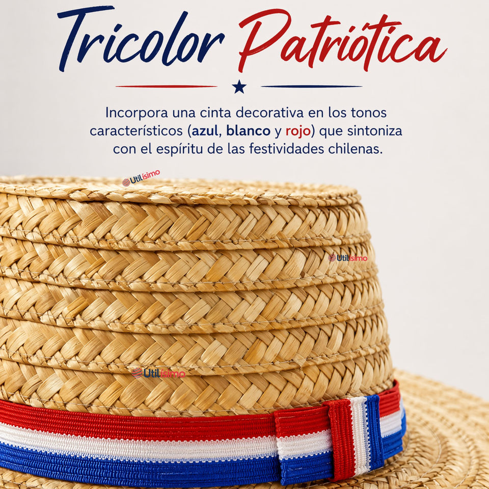 Sombrero Chupalla Huaso Juvenil Fiestas Patrias Chile Niño