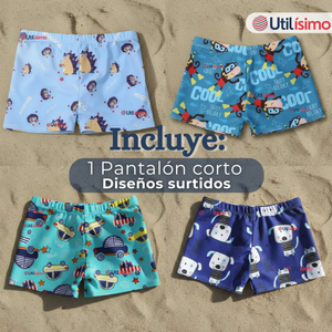Short De Playa Para Niños Traje De Baño Pantalón Corto Diseños Surtidos