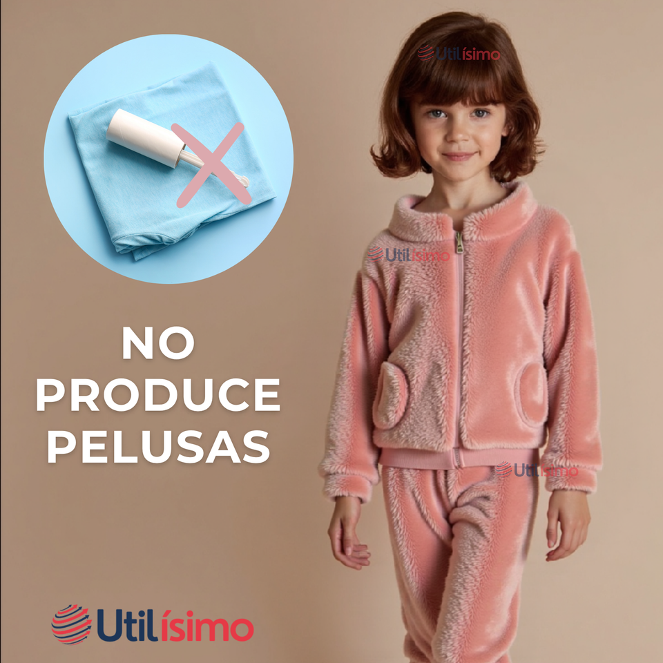 Conjunto Frizado Polar 2 Piezas Niña Rosado