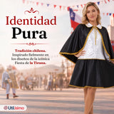 Traje Tirana Diablada Negro 3 Piezas Mujer Baile Típico Fiestas Patrias