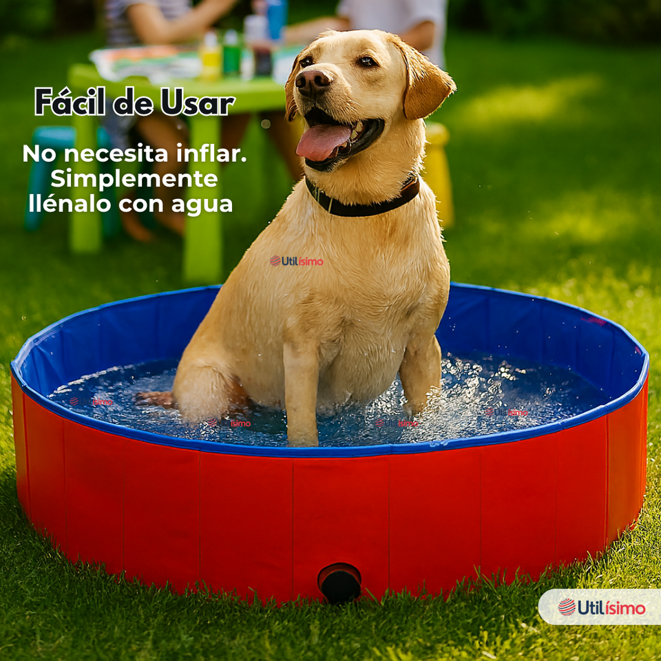 Piscina Bañera Portátil Plegable Para Perros 80x20cm