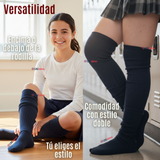 Pack 3 Bucaneras Escolares Calcetines Acrílico Azul Premium Niña y Juvenil