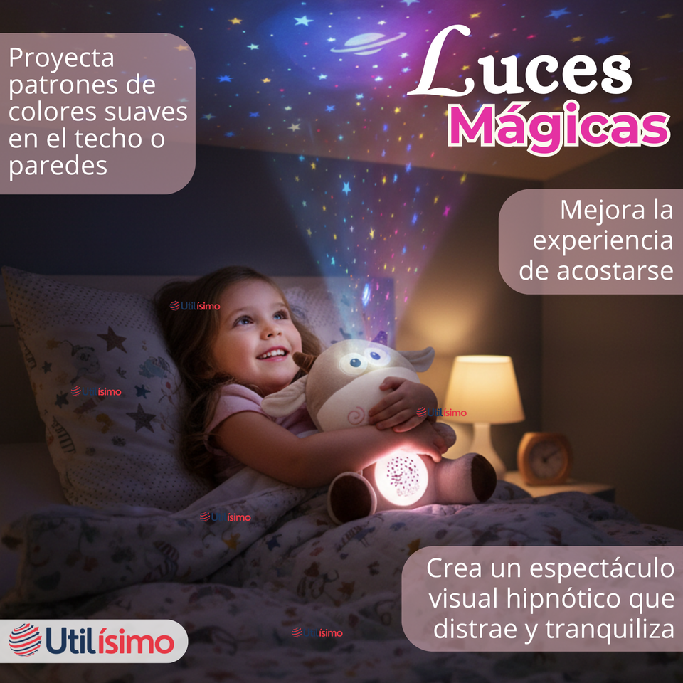 Peluche Vaca Espantacuco Con Luz Y Sonido Para Bebé Niño Niña