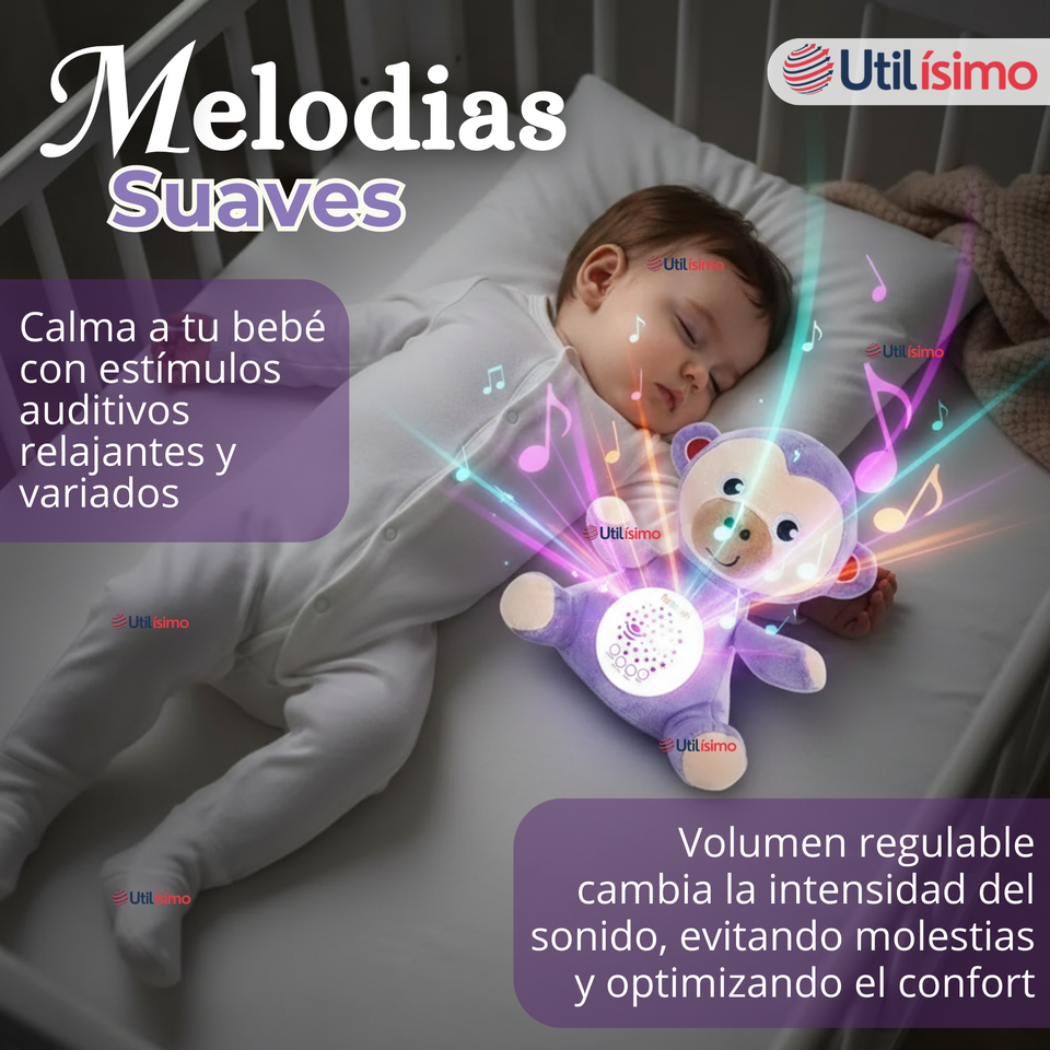 Peluche Mono Espantacuco Con Luz Y Sonido Para Bebé Niño Niña