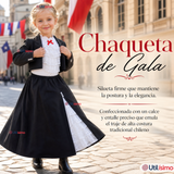 Traje Huasa Elegante NIña Conjunto 4 Piezas Tipico Fiestas Patrias