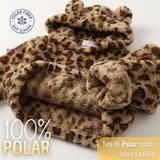 Buzo Polerón Conjunto Polar Niña Con Capucha Animal Print