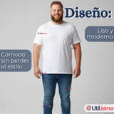 Pack 6 Camisetas Poleras 100% Algodón Básica Lisa Elástica Hombre Blanco