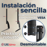 Soporte TV Mesa Ajustable 45Kg 37 a 75 Pulgadas 37 40 43 48 50 55 58 60 65 70 75