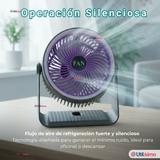 Mini Ventilador De Mesa Gris Silencioso Portátil Recargable USB