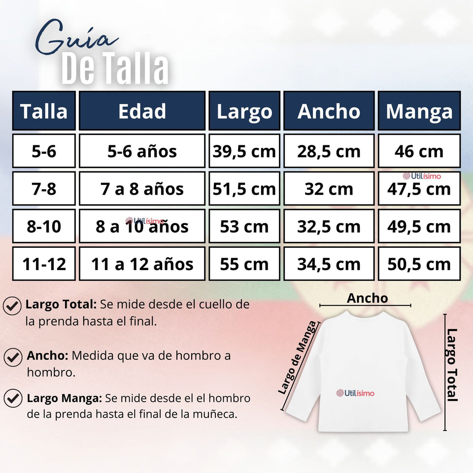 Traje Chilote Niña Azul Fiestas Patrias Con Polera 4 Piezas Tradicional Chilota