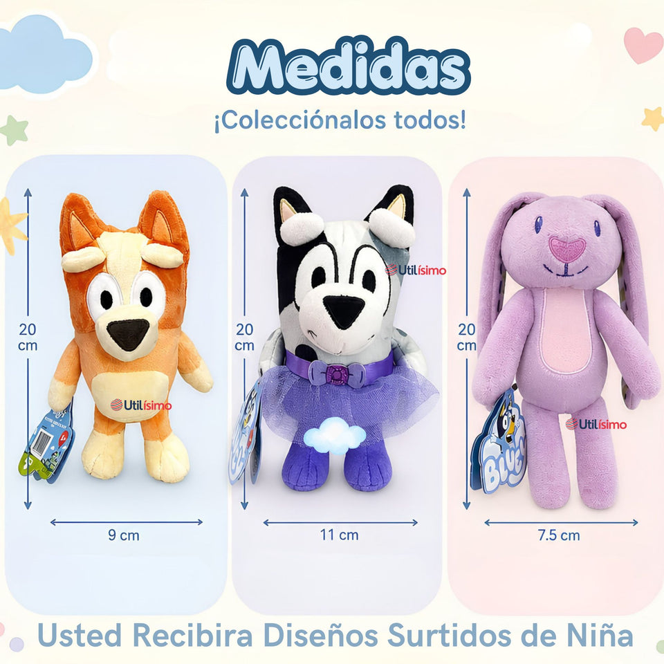 Peluche Bluey Diseños Surtidos Niña Suaves Felpa Premium