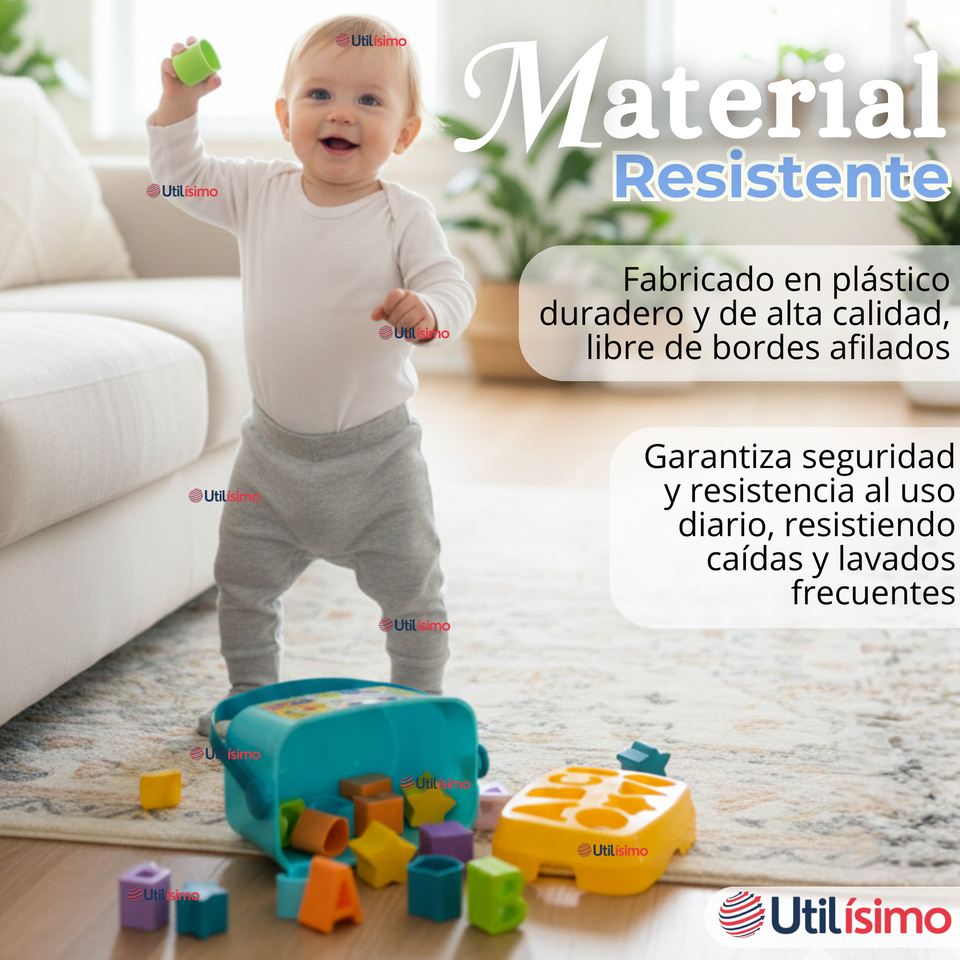 Cubo Bloques De Construcción 16 Figuras Educativo Didáctico Juguete Bebé Niño Niña