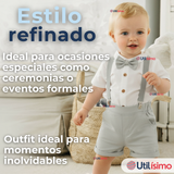 Conjunto de Vestir con Tirantes Camisa Pantalón Corto Algodón