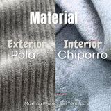 Calza Palazzo Niña Polar Con Chiporro Elasticada Térmica Gris Melange
