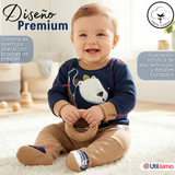 Conjunto 2 Piezas Buzo Pantalón Y Polerón De Algodón Azul Oso Polar Bebé Niño