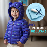 Parka Térmica Con Capucha Y Orejitas Estampado Dinosaurio Niño