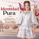 Traje Tirana Diablada Blanco 3 Piezas Niña Baile Típico Fiestas Patrias