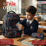 Mochila Escolar Con Estuche 43cm Tela Oxford Impermeable Niño