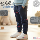Conjunto 2 Piezas Buzo Pantalón Y Polerón Con Capucha Azul Dinosaurio Niño