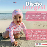 Traje de Baño Flotador Enterito Con Gorro 2 Piezas Niña 9 a 36 Meses Marine Fantasy