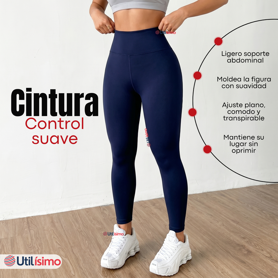 Calza Polar Con Chiporro Térmica Mujer Elásticada Navy Blue