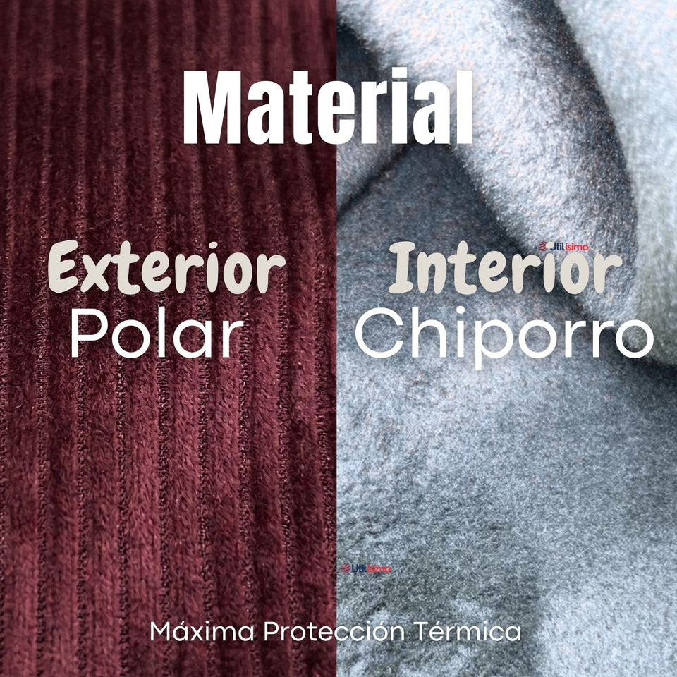 Calza Palazzo Niña Polar Con Chiporro Elasticada Térmica Burdeo