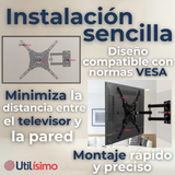 Soporte TV Pared Con Brazo 50Kg 14 a 55 Pulgadas 14 15 17 19 22 24 27 32 39 40 42 43 49 50 55