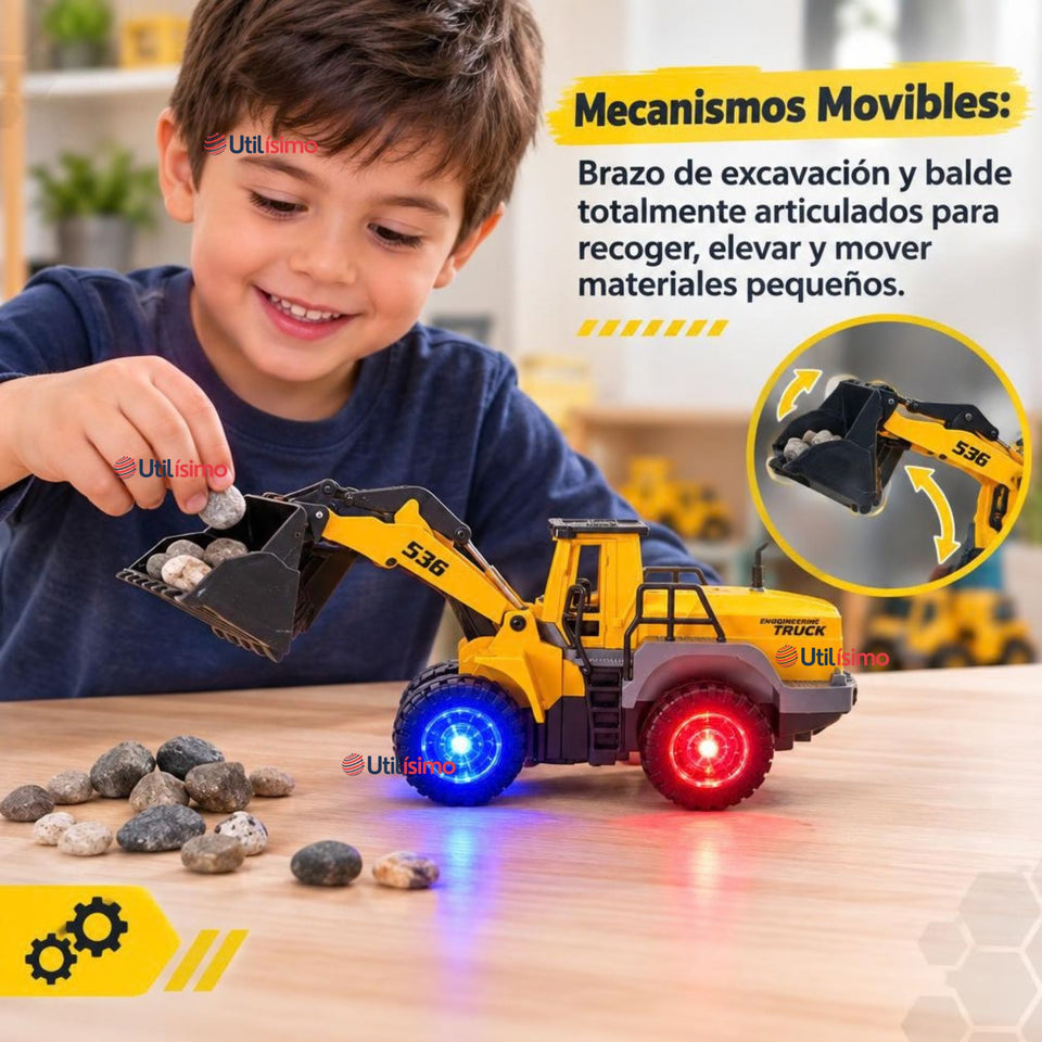 Excavadora Juguete Infantil Camión De Luces y Sonidos Interactivo Niño