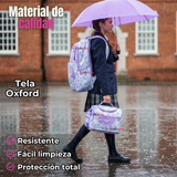 Mochila Escolar Kit Con Estuche y Lonchera 43cm Tela Oxford Niña