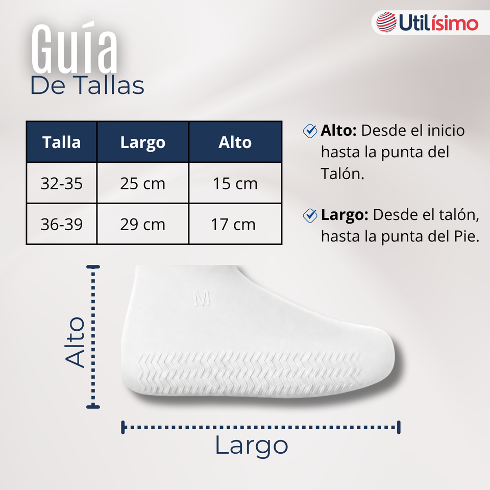 Fundas Cubre Zapatos Blanco Impermeable Surtidas Silicona Antideslizante 1 Par