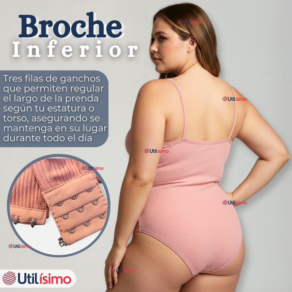 Body Con Cierre Delantero Sin Mangas Ligero Sutil Colores Surtidos Mujer
