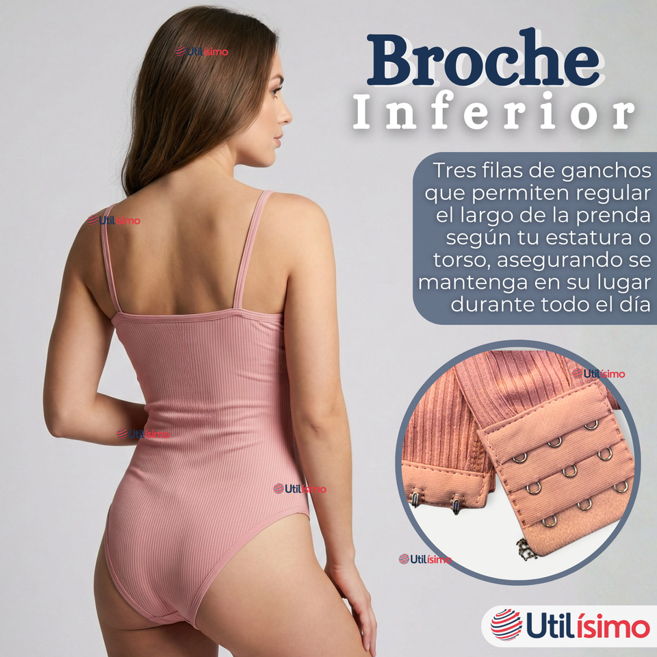 Body Con Cierre Delantero Sin Mangas Ligero Sutil Colores Surtidos Mujer