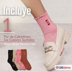 Calcetín Mujer Surtido Colores Básicos Máximo Confort 1 Par