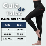 Calza Leggings Con Brillo Polar Tiro Alto Mujer