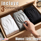 Pack 3 Calzoncillos Largos Algodón Calza Hombre Invierno Primera Capa