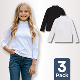 Pack 3 Camiseta Beatle Algodón Primera Capa Niña Polera Surtidos