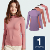 Camiseta Niña Juvenil Primera Capa Bambú Invierno Cuello Beatle Polera