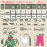 Conjunto 3 Piezas Buzo Pantalón Polerón Body De Algodón Verde Flores Bebé Niña