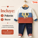 Conjunto 2 Piezas 100% Algodón Tedmimak Niño Cute Baby