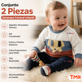 Conjunto 2 Piezas 100% Algodón Tedmimak Niño Cute Baby