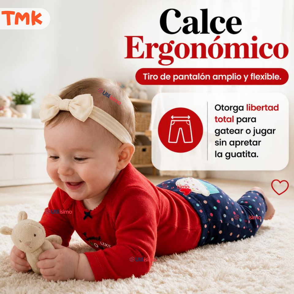 Conjunto 3 Piezas 100% Algodón Tedmimak Niña Sweet Red
