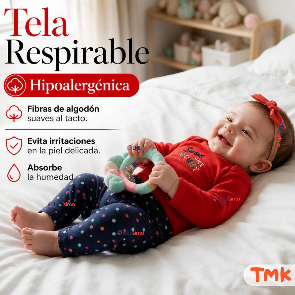 Conjunto 3 Piezas 100% Algodón Tedmimak Niña Sweet Red