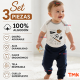 Conjunto 3 Piezas 100% Algodón Tedmimak Niño Tiny Sport