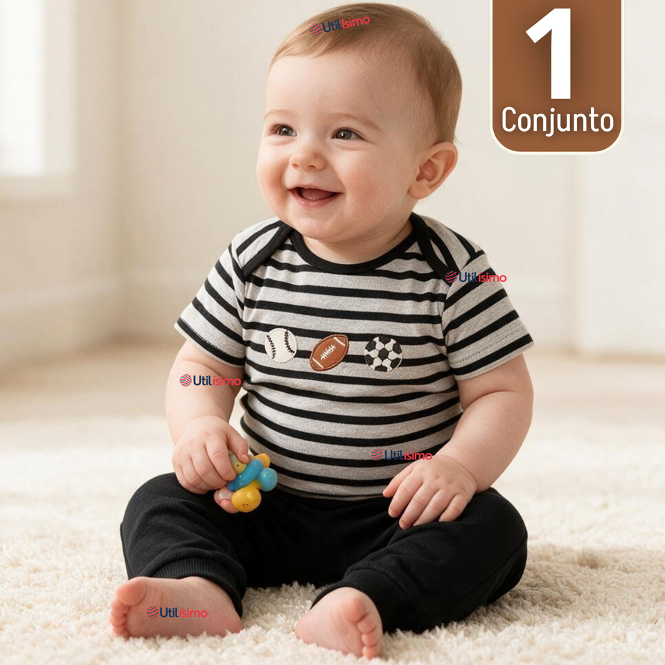 Conjunto 3 Piezas 100% Algodón Tedmimak Niño Tiny Sport