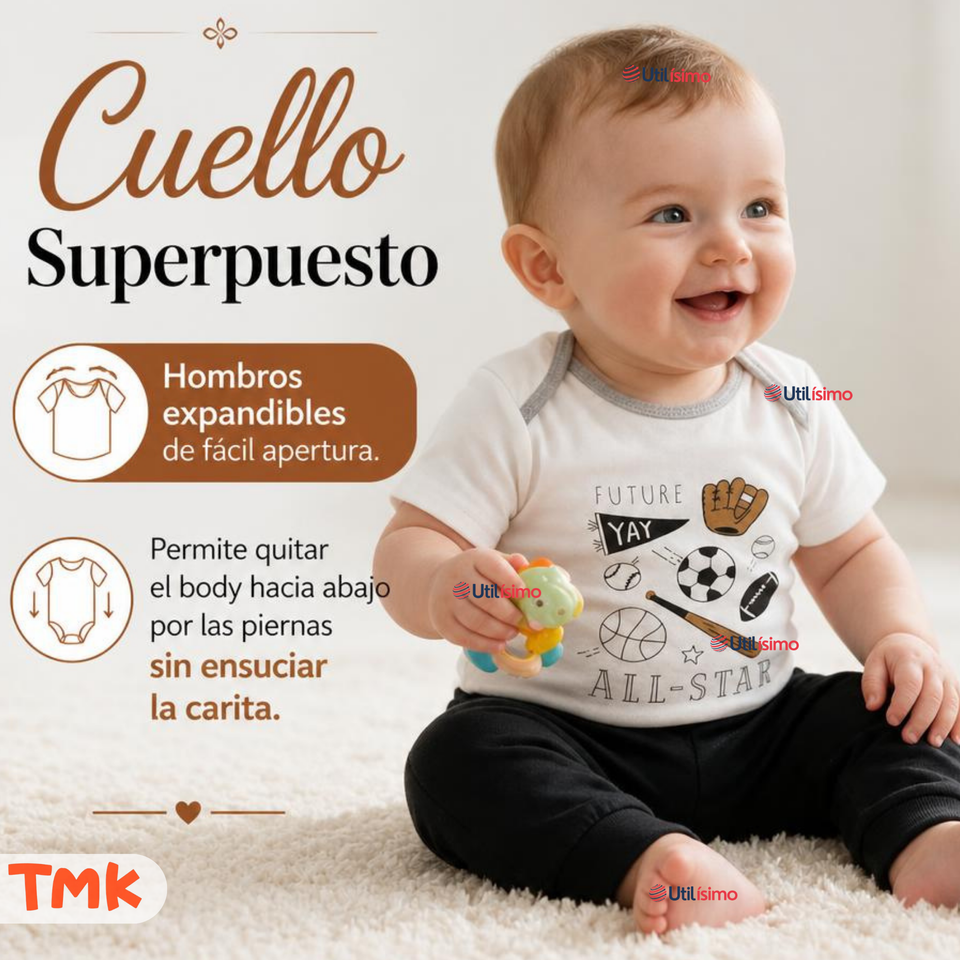 Conjunto 3 Piezas 100% Algodón Tedmimak Niño Tiny Sport