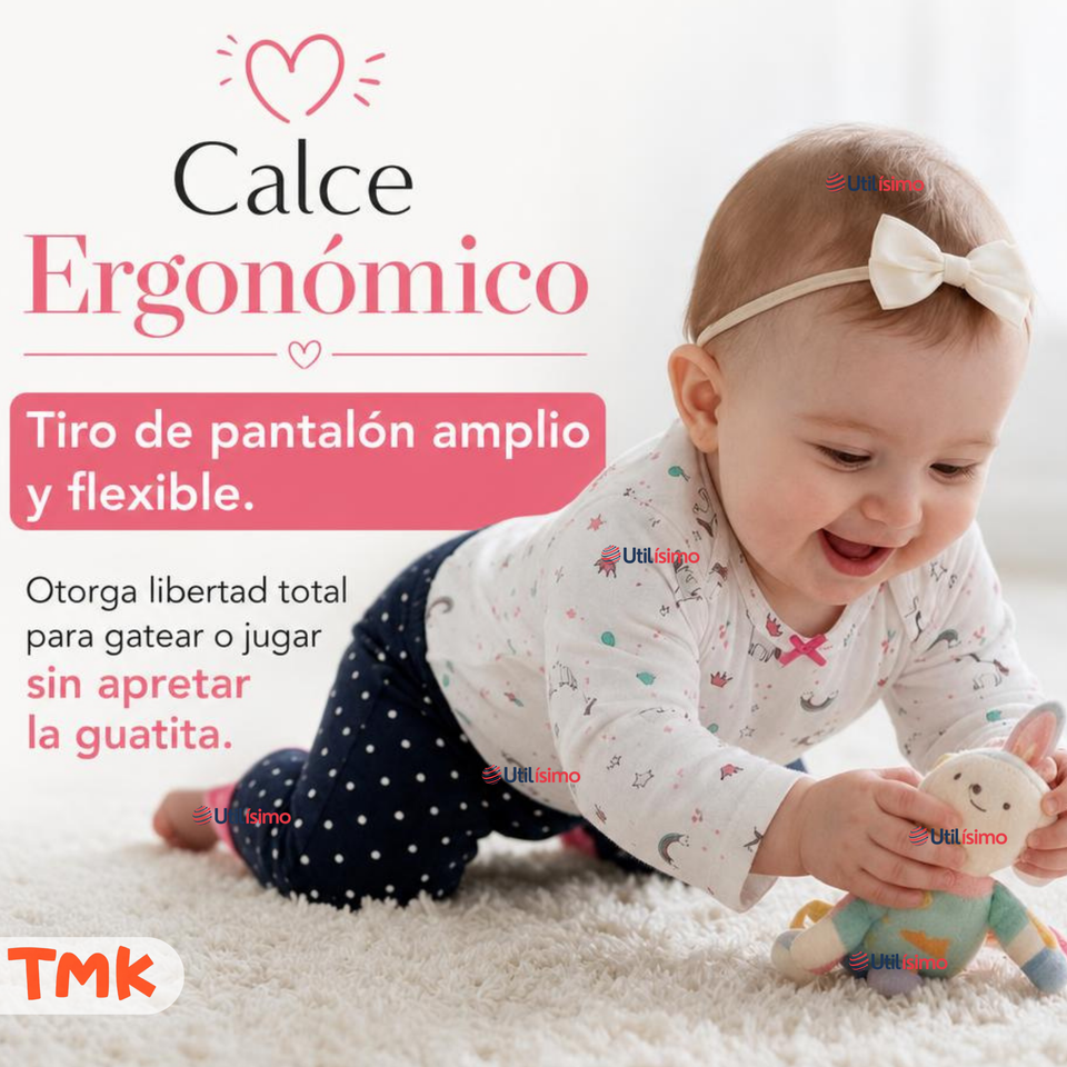 Conjunto 3 Piezas 100% Algodón Tedmimak Niña Baby Unicorn