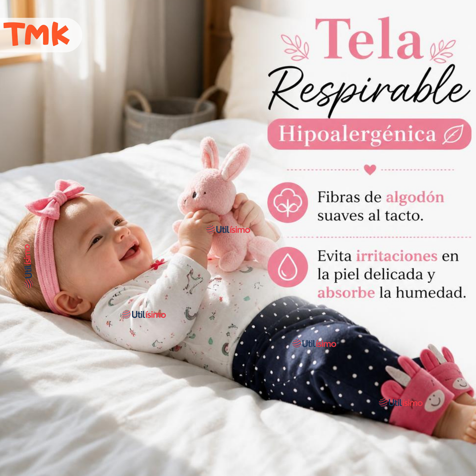 Conjunto 3 Piezas 100% Algodón Tedmimak Niña Baby Unicorn